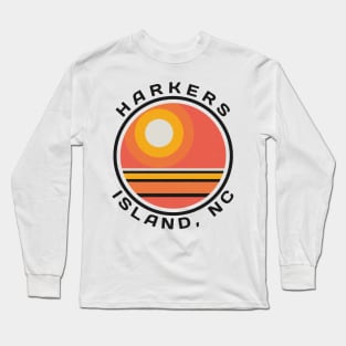 Harkers Island, NC Summertime Vacationing Sunrise Long Sleeve T-Shirt